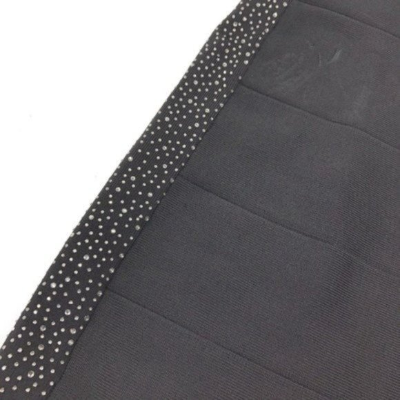 BEBE Black Rhinestones Bandage Sleeveless Dress  M - Picture 3 of 5